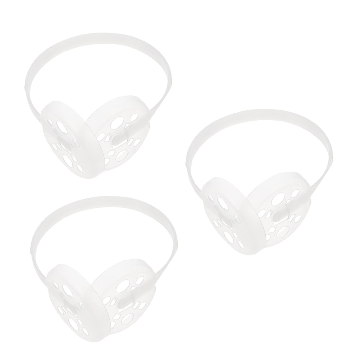 Yardenfun 3pcs Earmuff Skeleton Headphone Shelf Ear Protectors Stuffed Animal Accessories Plush Earmuff Ear Headband Earphone Stand Outdoor Ear Frame Stand White Plastic Clothing Comfortable