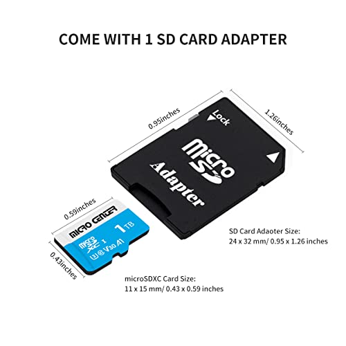 Micro Center Premium 1Tb Microsdxc Card, Nintendo-Switch Compatible Flash Memory Card, Uhs-I C10 U3 V30 4K Uhd Video A1 R/W Speed Up To 90/70 Mb/S Micro Sd Card With Adapter (1Tb) #TOP1