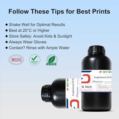 Impresora 3D Resina Flexible 405nm UV - Negro Obsidiana (1 kg) - Fernando Cortés