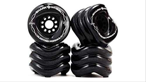 Shark Wheel 95mm 78a ロングボードクルージングホイール、DNAフォーミュラ、ホイール4個セット(ブラック、95mm)（Amazon）