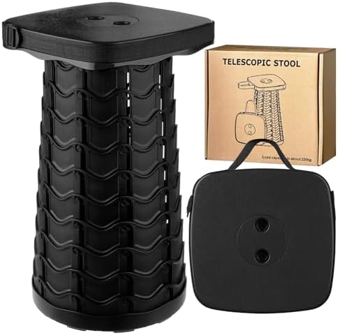 Tabouret Pliant Portable, Tabouret Telescopique Réglable en Haute...