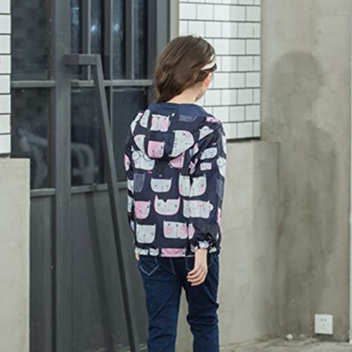 Toddler Girl Boy Windbreaker Long Sleeve Fall Coat Thin Jacket Casual Zip Hooded Jacket (Navy, 2-3 Years)2