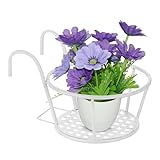 Blumenkasten auf der Schiene, Blumentopf mit Geländer | Terrassengeländer, Blumenständer,...