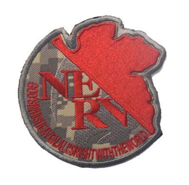 E-vangelion N-eon G-enesis NERV 3D Tactical Patch Military Embroidered Morale Tags Badge Embroidered Patch DIY Applique Shoulder Patch Embroidery Gift Patch