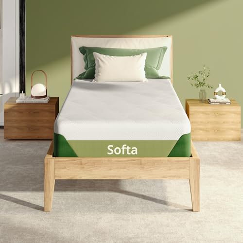 Image of Softa 10 inch Twin XL Cooling Gel Memory Foam Mattress, Viscose from Bamboo, Medium Firm, Certi-PUR & Oeko-TEX Certified, 10-Year Warranty, Green Tea Support Foam, Washable, Mattress in a Box