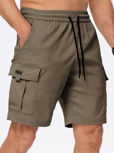 Image of Vogaan Men's Cotton Blend Multi Color Cargo Shorts | Regular Fit | 5 Pocket Casual Utility Shorts