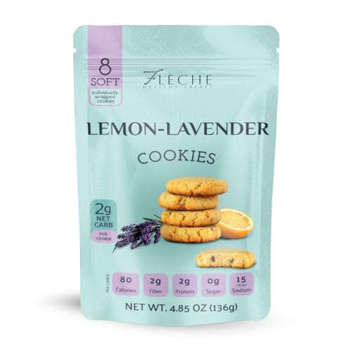 European Lemon-Lavender Cookies, Sugar Free, Vegan, Low Carb, Dairy Free,