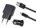 Produktbild Fontastic Lade- & Daten Set MicroUSB 1A schwarz Kfz-Ladeadapter/Netzteil/Datenkabel 1m (211171)