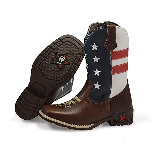 Bota Texana Infantil Criança Texas Gold EUA Tamanho:31/32;Cor:Marrom