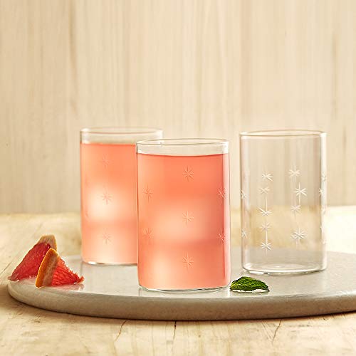 Borosil Vdmg295 Vision Deco Medium Galaxy Glass [Set Of 6] -Clear Lightweight & Durable Drinkware, Odor Resistant, Dishwasher Safe - For Water, Juice, Beer, Wine, And Cocktails |10 Ounce Cups #TOP7