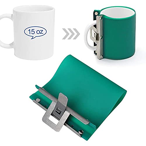 Lysee 3D Printer Parts & Accessories - HOT-Heat Press Silicone Mug Clamp, 3D Sublimation Silicone Mug Wrap Compatible with 15Oz Mugs Printing(2 Pack) - (Color: Green)