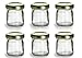 Nakpunar 6 pcs, 1.5 oz Mini Glass Jars for Jam, Honey, Wedding Favors, Shower Favors