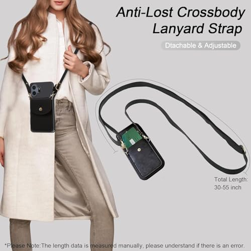 Tuxiwei for TCL NXTPAPER 70 Pro 5G Case with Card Holder, TCL NxtPaper 70 Pro 5G Wallet Cover Flip | Leather Faux with Card Holder, Stand, Detachable Lanyard Strap Crossbody Magnetic Buttons (Green) by Tuxiwei - Used condition - Image 6