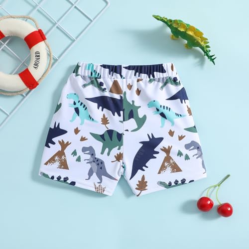 Image of Ohrwurm Baby Boy Swim Trunks Cartoon Print Elastic Waist Swimming Shorts Beach Board Bathing Suit Swimwear