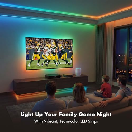 Image of Led Lights for Bedroom 32.8FT Smart IC+RGB, Music Sync Color Changing Strip Lights, 24Key Remote+App Control Light Strip for BedHead,Underbed,Ceiling,Background Wall