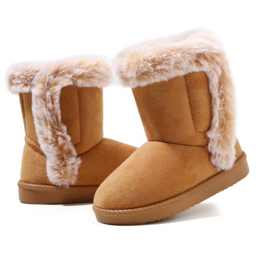 Image of Femizee Girls Boys Warm Winter Boots Kids Outdoor Snow Boots(Toddler /Little Kid)