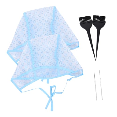 Genérico 6 Piezas Juego de pinceles para resaltar cabello destacando kit de tinte hair dye Gorro para teñir resaltar la gorra de inflexión herramienta de teñido de color Educación física