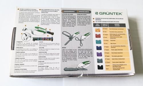 GRÜNTEK Multi-Sharp Tool Sharpener – 7 Modules for Secateurs, Garden Shears & Hedge Shears | Universal Blade Sharpener for Knives & Chisels | Tungsten Carbide + Ceramic Deburrer - Image 12