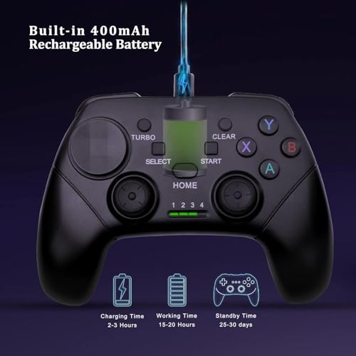 Tobo Wireless Mobile Gaming Controller iPhone/iOS/Android/PC/Steam Deck Gamepad with Phone Holder, Turbo, Joystick for iPhone... - Image 3