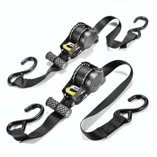 Automatic Retractable Ratchet Tie Down Straps (2-Pack), 1