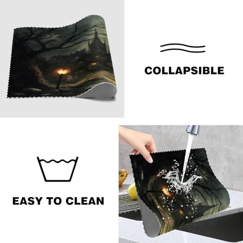 Set de table Halloween lot de 6 pièces lavable résistant chaleur 30x45cm