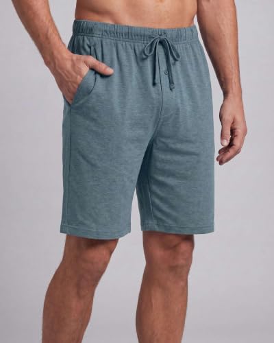Image of Real Essentials 3 Pack: Mens Cotton Ultra-Soft Knit Sleep Pajama Shorts & Lounge Wear (Available In Big & Tall)