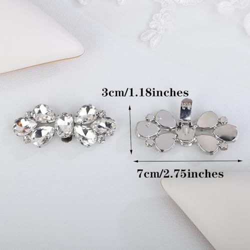 Boucles de chaussures géométriques en strass pour mariage et bal