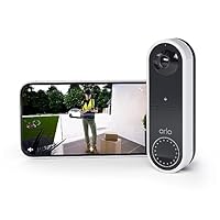 Arlo Videocitofono,Telecamera WiFi Esterno Senza Fili, Campanello Senza Fili Da Esterno, 1080p HD,...