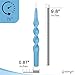 Gedengni Blue Candlesticks Spiral Taper Candle - Set of 2 Cute Candle Sticks 10 Inch Long Tapered Candles Twisted Candlestick for Anthropologie Home Dinner Decor Wedding (1D-Blue)