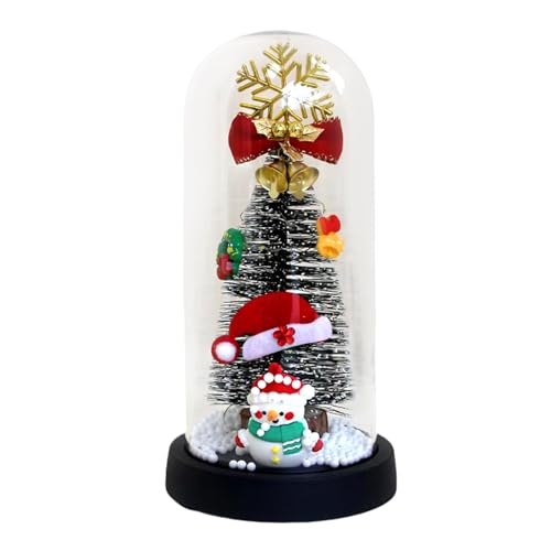 Ornement de dôme en verre de Noël : lampe de nuit douce pour salon
