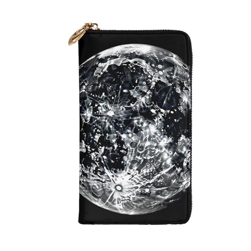 Moon Wallet For Women Men Clutch Rfid Blocking Leather Wallets Large Capacity Purse Credit Card Holder Money Case With Zipper Phone Holder Long Travel Purse2