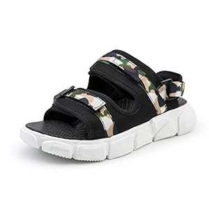 Xingyue Aile Pantoffels en sandalen voor vrije tijd en strand, ademend, voor heren, open tenen en buckle upschoenen, hook & lus-strap, elastisch, licht, slijtvast, pantoffels