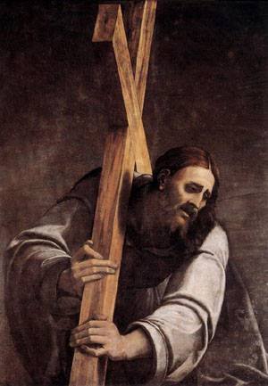 Peinture à l'huile Christ Carrying The Cross pour combler le vide d'un petit mur avec élégance