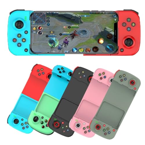 Controle Ajustável Bluetooth para Celular iOS e Android + Cabo Tipo C - Vermelho e Azul