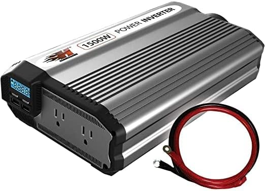 HammerDown 2000 Watt 12V Power Inverter DC 12V to 110V AC Car Inverter - Dual 110V AC Outlets. Automotive Back Up Power Supply for Blenders, Vacuums, Power Tools. MET Approved to UL and CSA