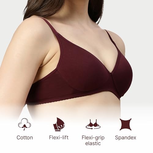 Image of Enamor A039 Perfect Coverage Cotton Plus Size T-Shirt Bra for Women- Padded and Wirefree