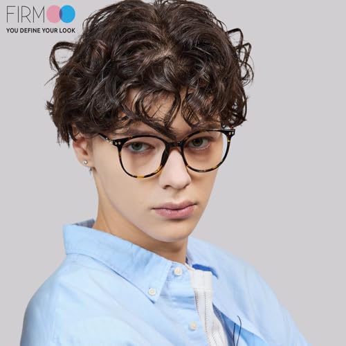 Image of Firmoo Blue Light Blocking Glasses for Women /Men, Oversize Bluelight Glasses Vintage Round Tortoise Shell Computer Glasses Anti Glare Reduce Eye Strain