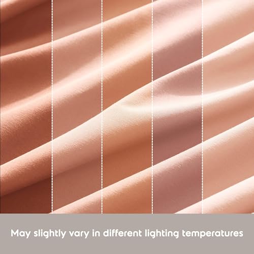 Nestl Full XL Bed Sheet Set - Peach - Instantly Soft Microfiber, No Break-in Wash - 4-Piece Deep Pocket Sheets & Pillowcases, Stays Put All Night by Nestl - Image 8