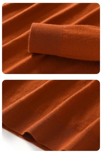 Men's Solid Cashmere Knitwear Round Neck Style Business Casual Sweater3