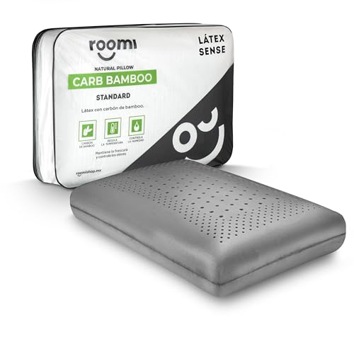Reviews de Almohada bamboo al mejor precio. 44 ROOMI Almohada Látex Sense con Infusión Carbón De Bamboo | Almohada Firmeza Suave | Tecnología Air Flow para Mayor Frescura | Hipoalergénica | Funda Transpirable Removible |...