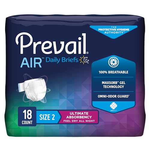 Prevail Breezers 360 Incontinence Briefs, Ultimate Absorbency, Size Two, 72