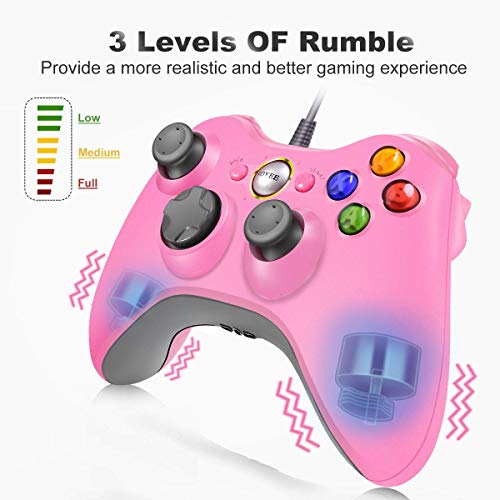 Xbox 360 Controller, Voyee Design Wired Controller Gamepad For Microsoft Xbox 360 & Slim/Windows/Pc (Pink) (Renewed) #TOP2