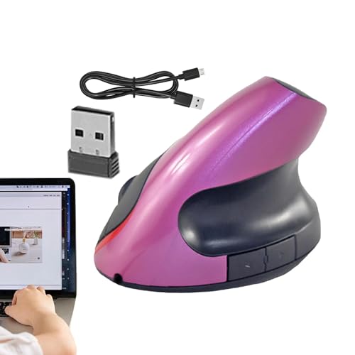 Ratón Vertical Inalámbrico, Ratón Vertical, Ratón Óptico | Con Sensor Inalámbrico de Alta Precisión para Computadora de Sobremesa, Ordenador Portátil, Reduce la Tensión Muscular