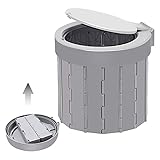 silla inodoro plegable con ruedas ABS de alta calidad: inodoro portátil plegable está compuesto por un asiento de inodoro ensanchado y un diseño de pestillo único, lo que lo hace más cómodo y compacto. Fabricado en plástico ABS de alta calidad, liso y ligeramente brillante, mejor resistencia al deslizamiento y resistencia a la abrasión.