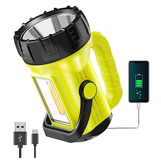 Anhay LED Lantern Flashlight, 1000 Lumen Rechargeable Camping Spotlight with 4000mAh Power Bank, IPX4 Waterproof, 10 Light Modes for Hurricane Emergency, Hiking and Home