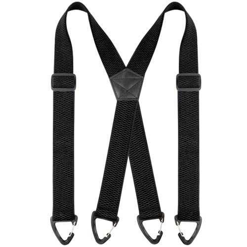 AOOWU Hosenträger für Herren, Herren Outdoor Hosenträger X-Typ längenverstellbar, Extra Stark Breit 3,5 Cm mit Dreieckige Anti-Rutsch-Schnalle, Einheitsgröße für Männer Dame