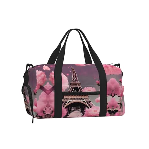 Bolsa de equipaje deportiva inspirada en París para viajar con elegancia y pasión floral