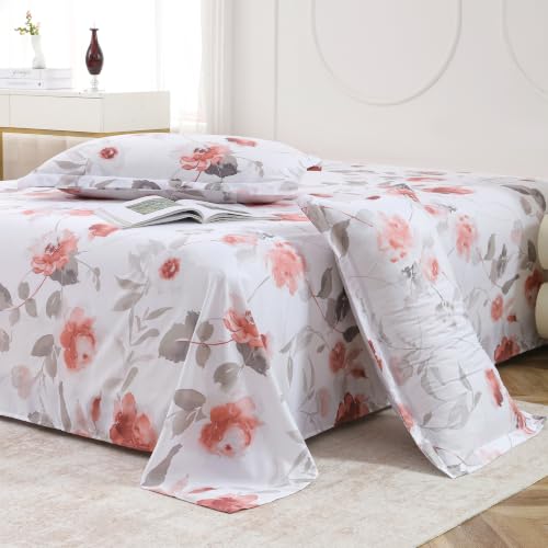 Image of Dew Cotton Bedsheet for Double Bed 160 TC 250 x 225 CM, White