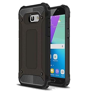 Vultic Capa protetora para Samsung Galaxy A5 2017, resistente [proteção à prova de choque de 4 cantos] (preta)