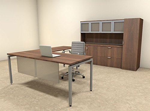 5pc L Shape Modern Contemporary Executive Office Desk Set OF-CON-L79